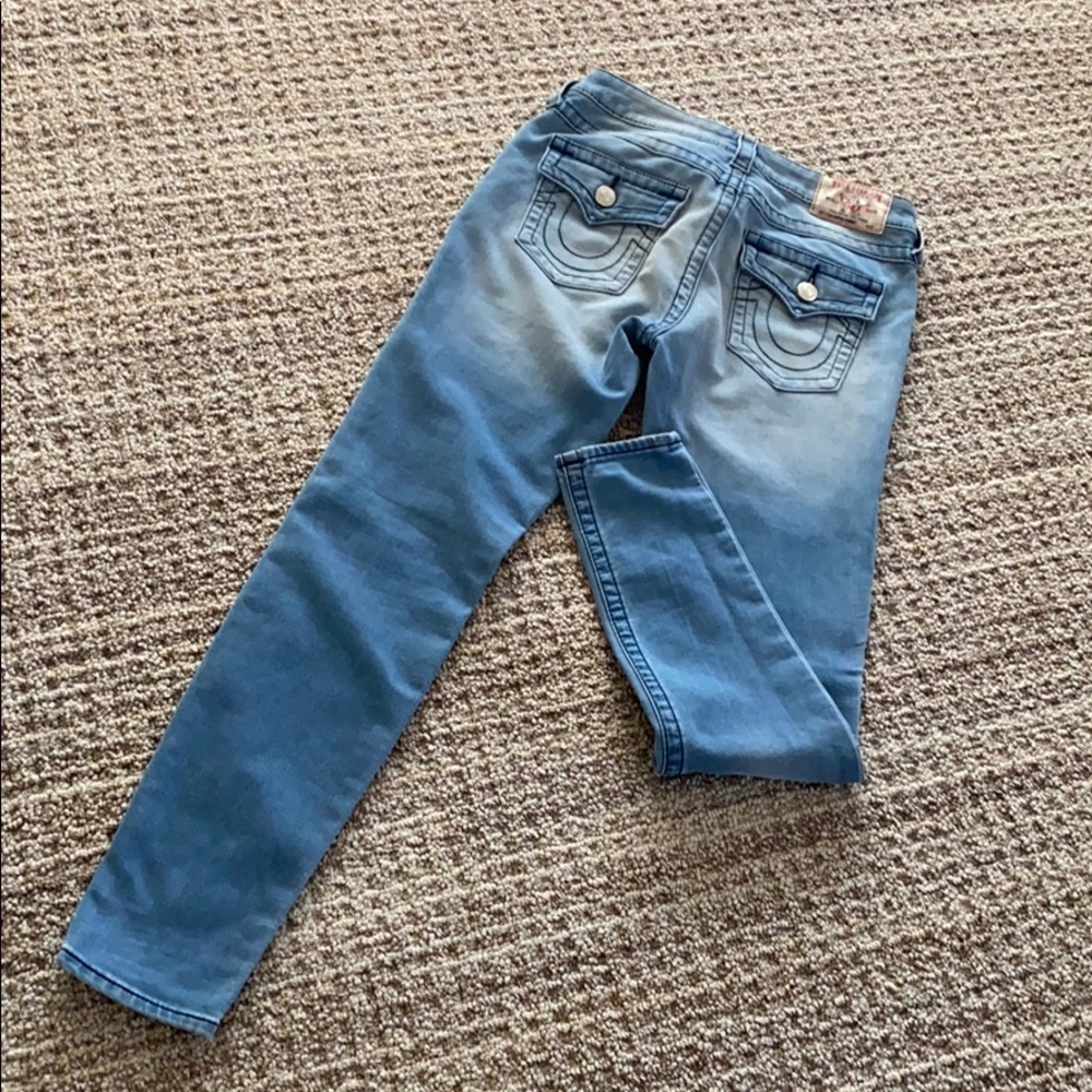 True religion skinny jeans. Light wash